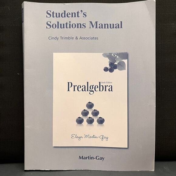 Student Solutions Manual for Prealgebra  - Book - Picture 1 of 6
